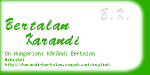 bertalan karandi business card